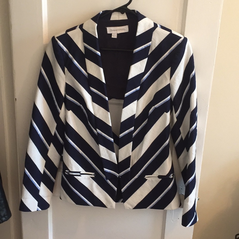 Finders Keepers. Striped blazer. Back cut out.
